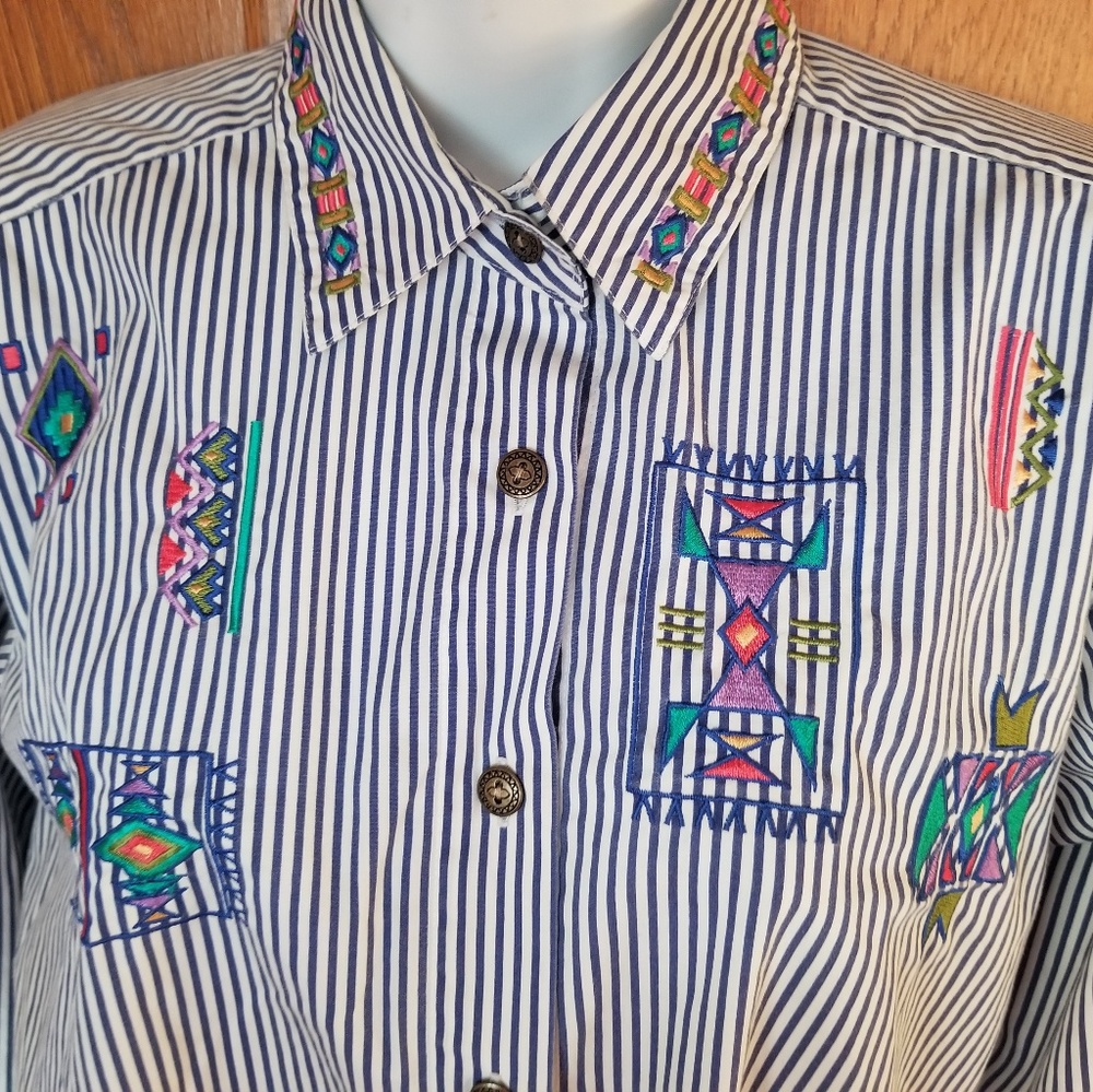 Vintage Koret Francisca Petites Aztec Shir… - Picture 3 of 8